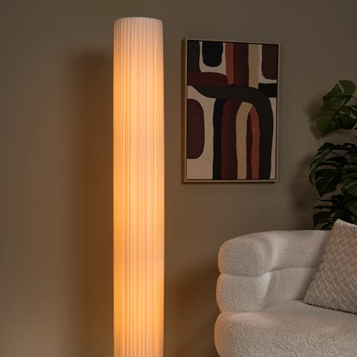 Lucide FOLD - Floor lamp - Ø 20 cm - 3xE27 - White - atmosphere 1